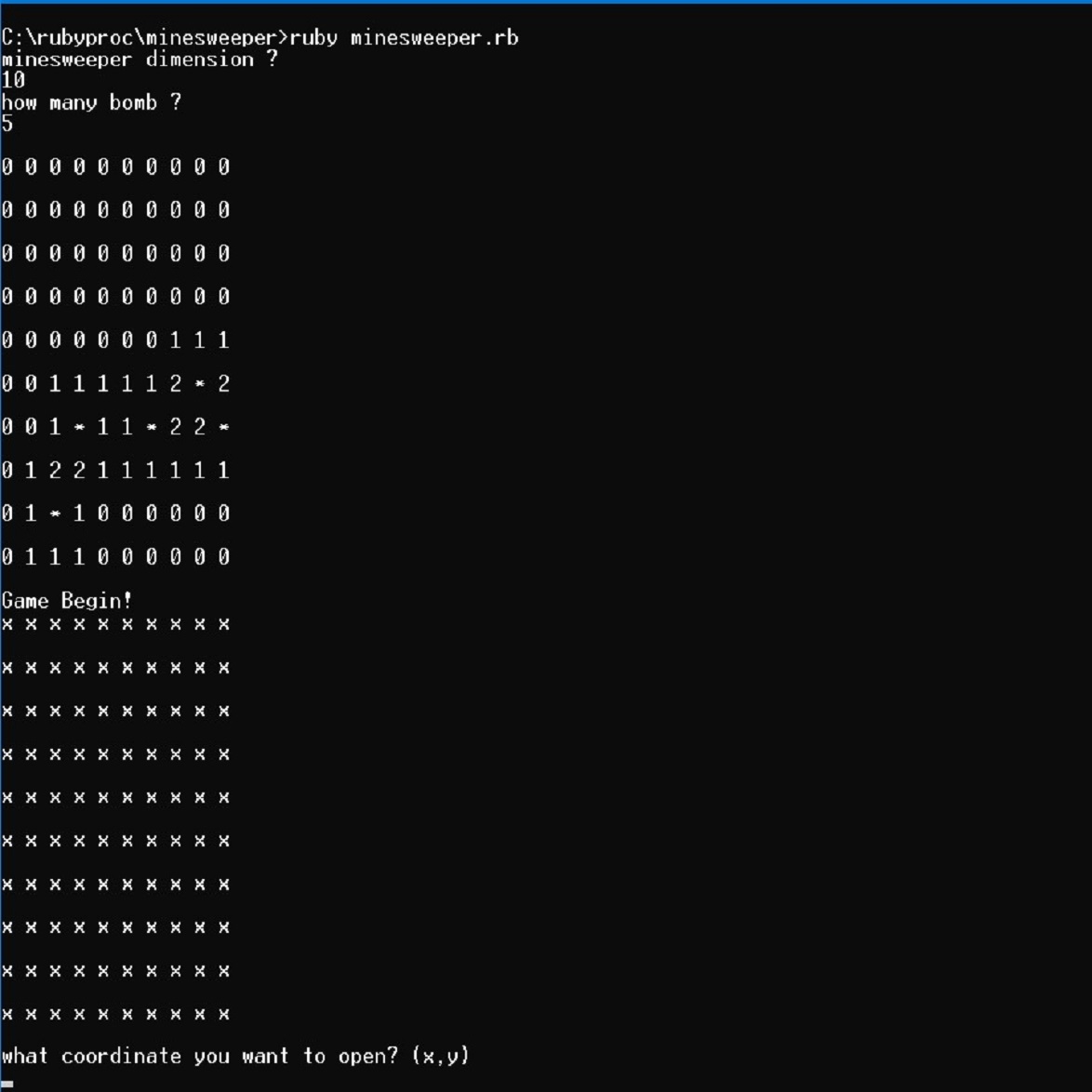 Minesweeper in Ruby